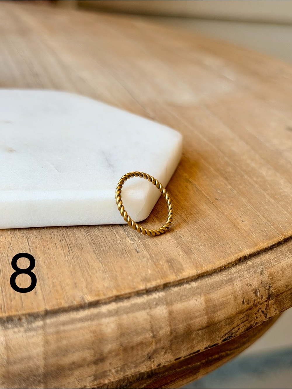 Braided Gold Ring-size 8
